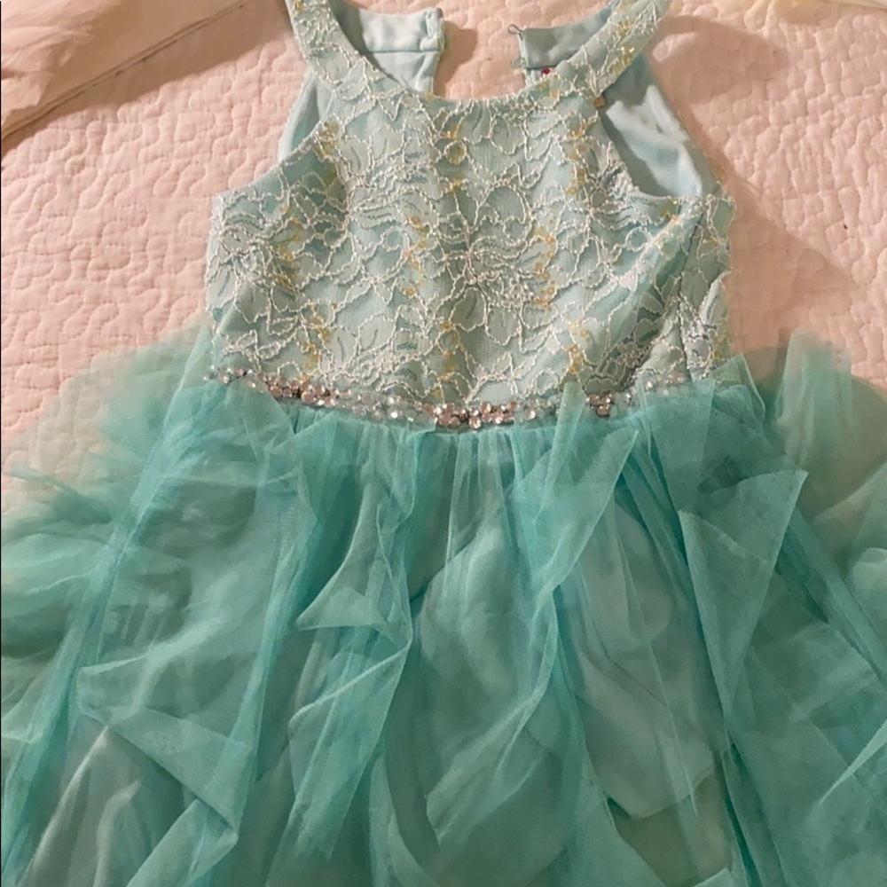 Teal blue dress